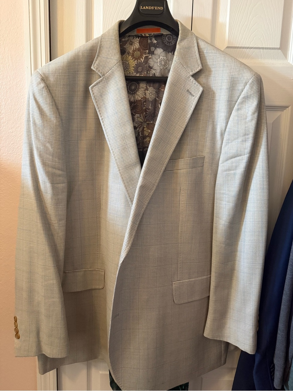 TALLIA Light Gray Micro-Check Sport Coat